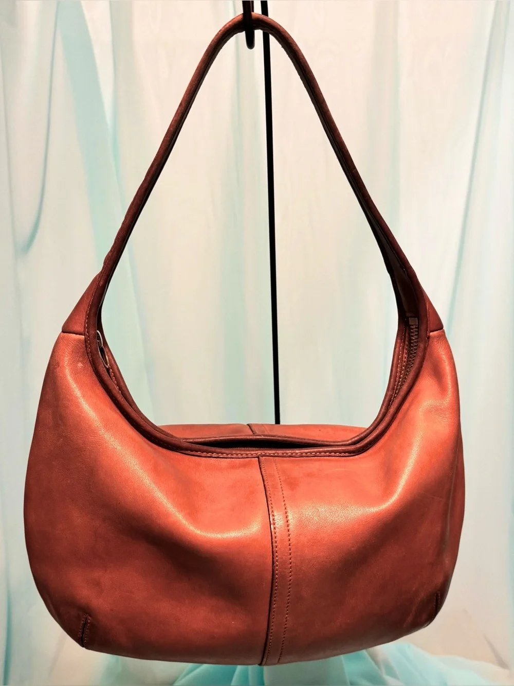 COACH 9226 Vintage Shoulder Bag Leather Brown Silver Hardware - Picture 2 of 12